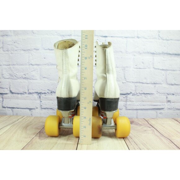 Vintage Riedell Sure Grip Skates Leather White Size 12 Inch - Picture 7 of 12